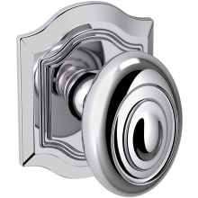 5077 Passage Door Knob Set with R027 Rose from the Estate Collection