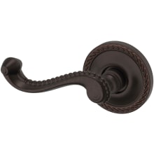 5104 Left Handed Non-Turning One-Sided Dummy Door Lever with 5004 Rose from the Estate Collection