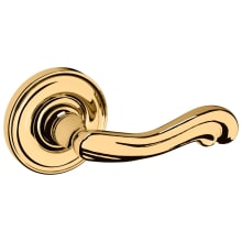 5108 Passage Door Lever Set with 5048 Rose from the Estate Collection