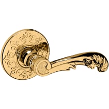 5121 Right Handed Non-Turning One-Sided Dummy Door Lever with R012 Rose from the Estate Collection