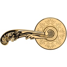 5121 Left Handed Non-Turning One-Sided Dummy Door Lever with R012 Rose from the Estate Collection
