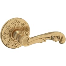 5121 Passage Door Lever Set with R012 Rose from the Estate Collection