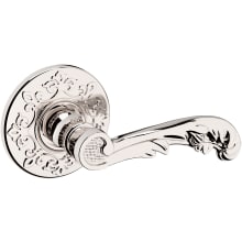 5121 Non-Turning Two-Sided Dummy Door Lever Set with R012 Rose from the Estate Collection