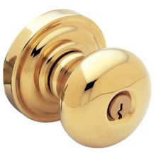 Classic Style Single Cylinder Keyed Entry Door Knob Set with Classic Rosette for Thicker Doors from the Estate Collection
