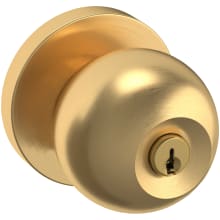 5215 Single Cylinder Keyed Entry Door Knob Set with 5046 Rose from the Estate Collection