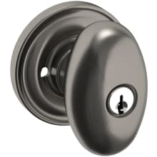 5225 Single Cylinder Keyed Entry Door Knob Set with 5048 Rose from the Estate Collection