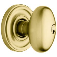 Egg Style Single Cylinder Keyed Entry Door Knob Set with Egg Rosette from the Estate Collection