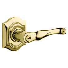 5237 Left Handed Single Cylinder Keyed Entry Door Lever Set with R027 Rose from the Estate Collection
