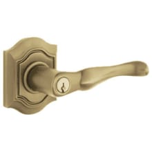 Bethpage Style Right Handed Single Cylinder Keyed Entry Door Lever Set with Bethpage Rosette from the Estate Collection