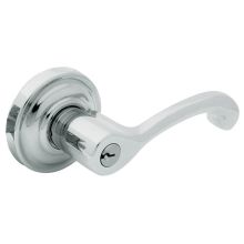 Classic Style Right Handed Single Cylinder Keyed Entry Door Lever Set with Classic Rosette for Thicker Doors from the Estate Collection