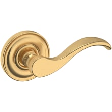 5455V Passage Door Lever Set with 5048 Rose from the Estate Collection