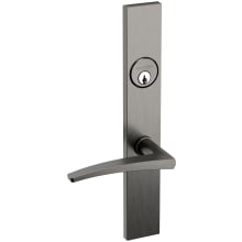 Santa Monica Full Plate Single Cylinder Keyed Entry Mortise Entry Set Trim with L022 Lever from the Estate Collection