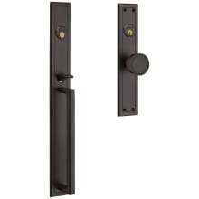 Hollywood Hills Full Plate Double Cylinder Keyed Entry Mortise Handleset Trim