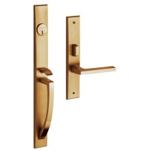 Lakeshore Right Handed Full Plate Single Cylinder Keyed Entry Mortise Handleset Trim with 5162 Interior Lever from the Estate Collection