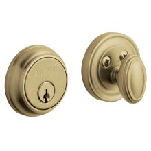 Traditional Solid Brass Single Cylinder Keyed Entry Deadbolt from the Estate Collection