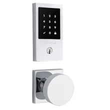 Minneapolis Touchscreen Electronic Deadbolt and Contemporary Passage Knob Set with Square Rose