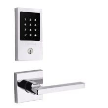 Minneapolis Touchscreen Electronic Deadbolt and Square Passage Lever Set with Square Rose
