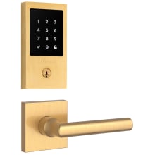 Minneapolis Touchscreen Electronic Deadbolt and Tube Passage Lever Set with Square Rose