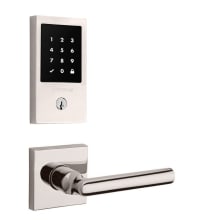 Minneapolis Touchscreen Electronic Deadbolt and Tube Passage Lever Set with Square Rose