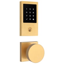 Minneapolis Touchscreen Electronic Deadbolt with Z-Wave Technology and Contemporary Passage Knob Set with Square Rose