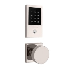 Minneapolis Touchscreen Electronic Deadbolt with Z-Wave Technology and Contemporary Passage Knob Set with Square Rose