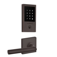 Minneapolis Touchscreen Electronic Deadbolt with Z-Wave Technology and Tube Passage Lever Set with Square Rose