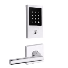 Minneapolis Touchscreen Electronic Deadbolt with Z-Wave Technology and Tube Passage Lever Set with Square Rose