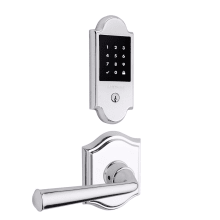 Boulder Touchscreen Electronic Deadbolt and Federal Passage Lever Set with Arch Rose