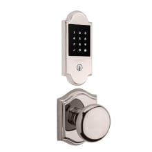 Boulder Touchscreen Electronic Deadbolt and Round Passage Knob Set with Arch Rose