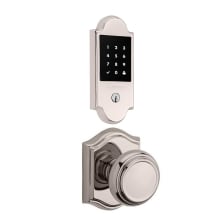 Boulder Touchscreen Electronic Deadbolt and Traditional Passage Knob Set with Arch Rose