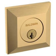 Square Solid Brass Single Cylinder Keyed Entry Deadbolt from the Estate Collection