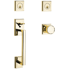 Hollywood Hills Sectional Double Cylinder Door Handleset with Interior K008 Knob