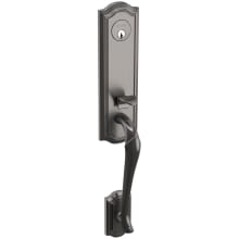 Bethpage One Piece Single Cylinder Keyed Entry Handleset with 5077 Interior Knob from the Estate Collection