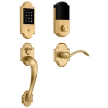 Boulder Right Handed Sectional Electronic Keyless Entry Handleset with Beavertail Interior Lever from the Estate Collection
