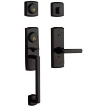 Soho Full Dummy Two Point Sectional Handleset with the Right Handed Soho Interior Lever