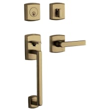 Soho Left Handed Sectional Single Cylinder Keyed Entry Handleset with 5485V Interior Lever from the Estate Collection