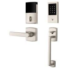 Soho Left Handed Sectional Electronic Keyless Entry Handleset with 5485V Interior Lever from the Estate Collection