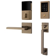 Minneapolis Z-Wave Left Handed Sectional Electronic Keyless Entry Handleset with 5162 Interior Lever from the Estate Collection