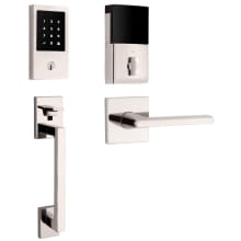 Minneapolis Z-Wave Right Handed Sectional Electronic Keyless Entry Handleset with 5162 Interior Lever from the Estate Collection