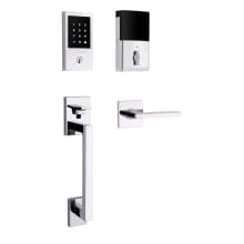 Minneapolis Z-Wave Left Handed Sectional Electronic Keyless Entry Handleset with 5162 Interior Lever from the Estate Collection