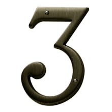 Solid Brass Residential House Number 3