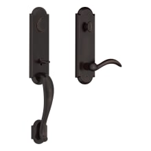 Kodiak One Piece Single Cylinder Keyed Entry Handleset with Right Handed Interior Arch Lever and Emergency Egress Function for Thick Doors