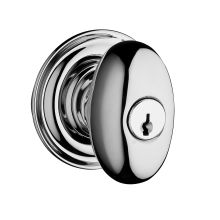 Ellipse Single Cylinder Keyed Entry Door Knob with Round Rose