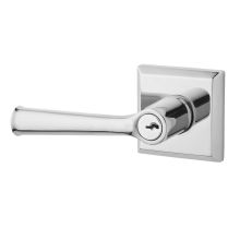 Federal Single Cylinder Keyed Entry Door Lever Set with Traditional Square Rose