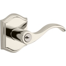 Curve Keyed Entry Single Cylinder Leverset with Traditional Arch Rose - Left Handed