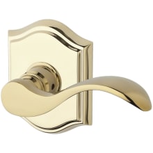 Curve Right Handed Single Cylinder Keyed Entry Door Lever with Arch Rose