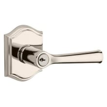 Federal Keyed Entry Single Cylinder Leverset with Traditional Arch Rose