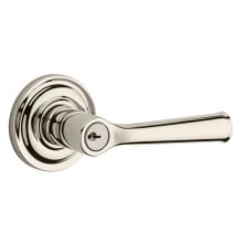 Federal Single Cylinder Keyed Entry Door Lever Set with Traditional Round Rose