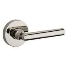 Tube Single Cylinder Keyed Entry Door Lever Set with Contemporary Round Rose