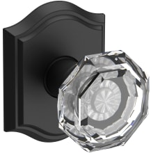 Crystal Non-Turning Two-Sided Dummy Door Knob Set with Arch Rose